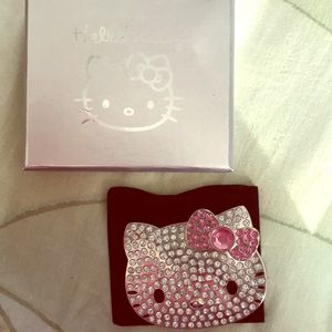 Hello Kitty rhinestone mirror with sleeve and box